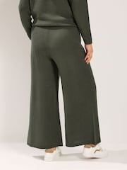 Yours Curve Green Limited Wide Leg Knitted Trousers - Image 3 of 6