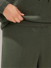 Yours Curve Green Limited Wide Leg Knitted Trousers - Image 4 of 6