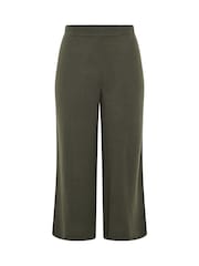 Yours Curve Green Limited Wide Leg Knitted Trousers - Image 5 of 6