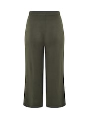 Yours Curve Green Limited Wide Leg Knitted Trousers - Image 6 of 6