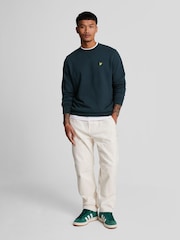 Lyle & Scott Navy Blue Tartan Heritage Graphic 100% Cotton Sweatshirt - Image 3 of 5