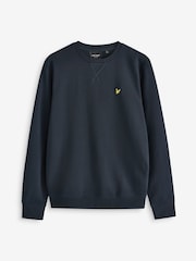 Lyle & Scott Navy Blue Tartan Heritage Graphic 100% Cotton Sweatshirt - Image 5 of 5