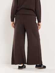 Yours Curve Brown Limited Wide Leg Knitted Trousers - Image 3 of 6