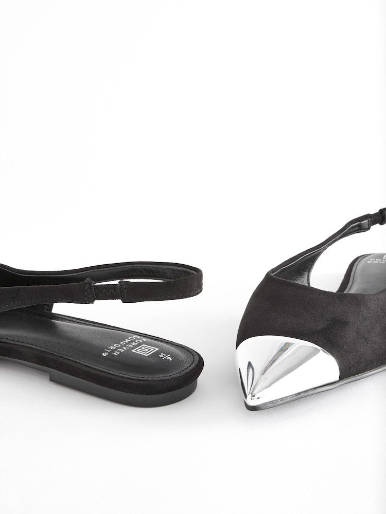 Schwarz - Forever Comfort® Schuhe in Metallic-Optik mit Fersenriemen - Bild 8 von 8 Schwarz - Forever Comfort® Schuhe in Metallic-Optik mit Fersenriemen - Bild 8 von 8