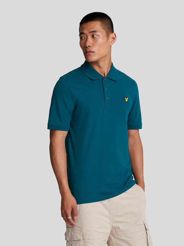 Lyle & Scott Teal Blue Classic Polo Shirt - Image 1 of 4