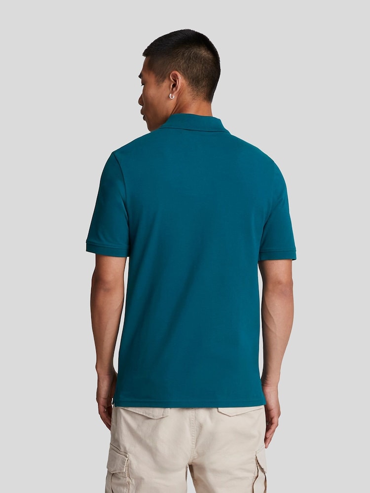 Lyle & Scott Teal Blue Classic Polo Shirt - Image 2 of 4