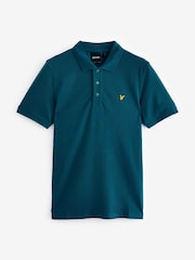 Lyle & Scott Teal Blue Classic Polo Shirt - Image 4 of 4