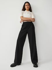 Fred Perry Womens Sheer Knitted Ecru White Polo Shirt - Image 3 of 6