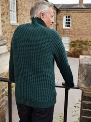 Green Regular Tulip Neck Chunky Knitted Jumper - Image 4 of 10