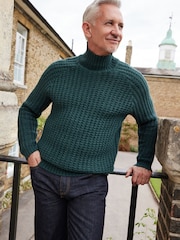 Green Regular Tulip Neck Chunky Knitted Jumper - Image 6 of 10
