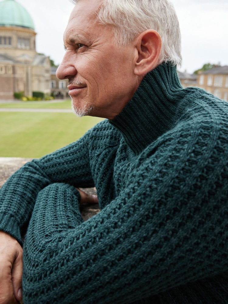 Green Regular Tulip Neck Chunky Knitted Jumper - Image 8 of 10