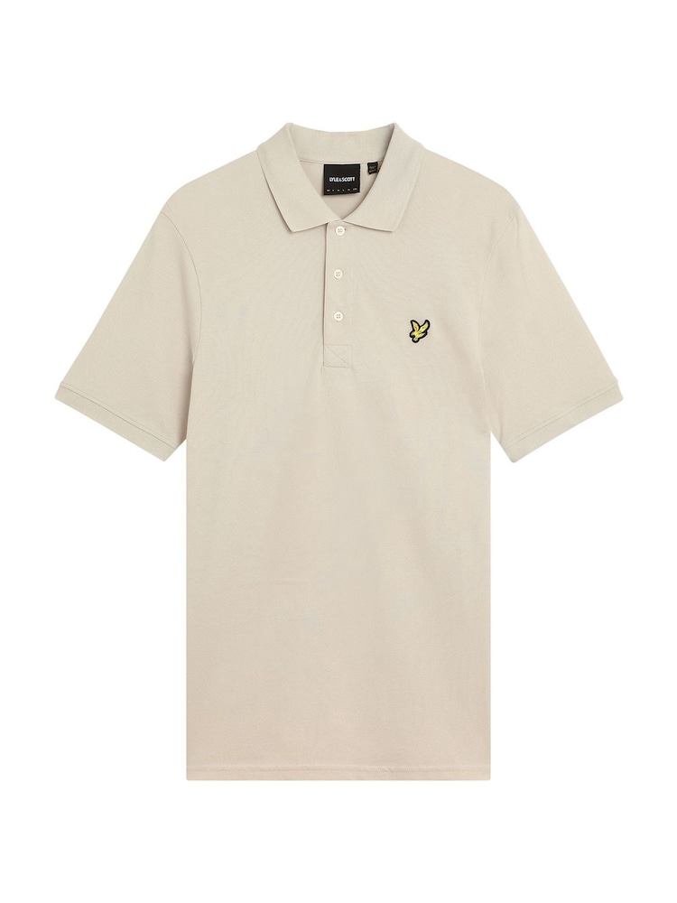Lyle & Scott Ecru White Classic Polo Shirt - Image 5 of 5