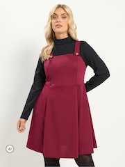 Қызыл - Yours Curve Pinafore көйлегі - 6суретінің 1 суреті