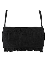 Pour Moi Charcoal Black Strapless Free Spirit Bikini Top - Image 6 of 7