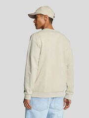 Lyle & Scott Ecru White 100% Cotton Stamp Crew Neck Sweatshirt - Image 2 of 5