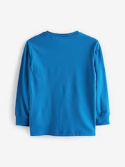 Cobalt Blue Football Boot Long Sleeve Graphic T-Shirt (3-16yrs) - Image 2 of 3