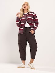 Maro - Yours Curve Twill Tapered Trousers - Imaginea 2 din 6