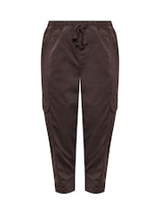 Maro - Yours Curve Twill Tapered Trousers - Imaginea 5 din 6