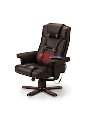 Julian Bowen Black Malmo Massage Recliner and Stool - Image 3 of 3