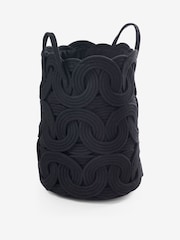 Black Rope Storage Laundry Bag Basket - Image 4 of 4