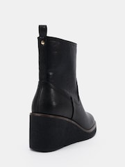 Novo Black Jenna Mid Wedge Casual Ankle Boots - Image 3 of 6