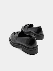 أسود - Yours Curve Tassel Cleated Casual Loafers In Wide E Fit - صورة 4 من 5