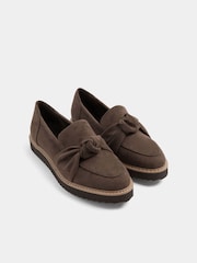 Yours Curve Faux Suede Knot Loafers - صورة 3 من 5