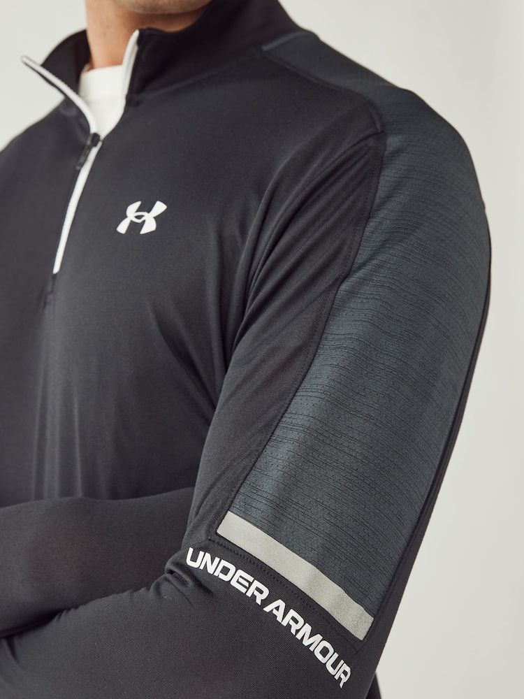 Under Armour Black Black Core+ Tech Quarter Zip Sweatshirt - Image 4 of 4