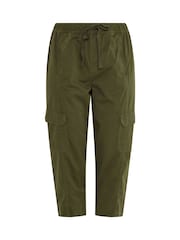 Verde - Yours Curve Twill Tapered Trousers - Imaginea 5 din 6