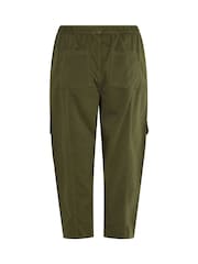 Verde - Yours Curve Twill Tapered Trousers - Imaginea 6 din 6