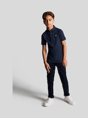 Lyle & Scott Navy Blue Boys Classic Polo Shirt - Image 2 of 4