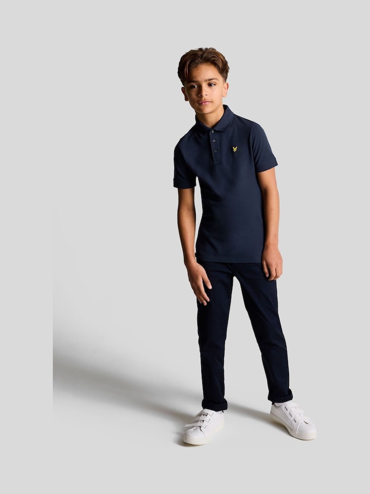 Lyle & Scott Navy Blue Boys Classic Polo Shirt - Image 2 of 4