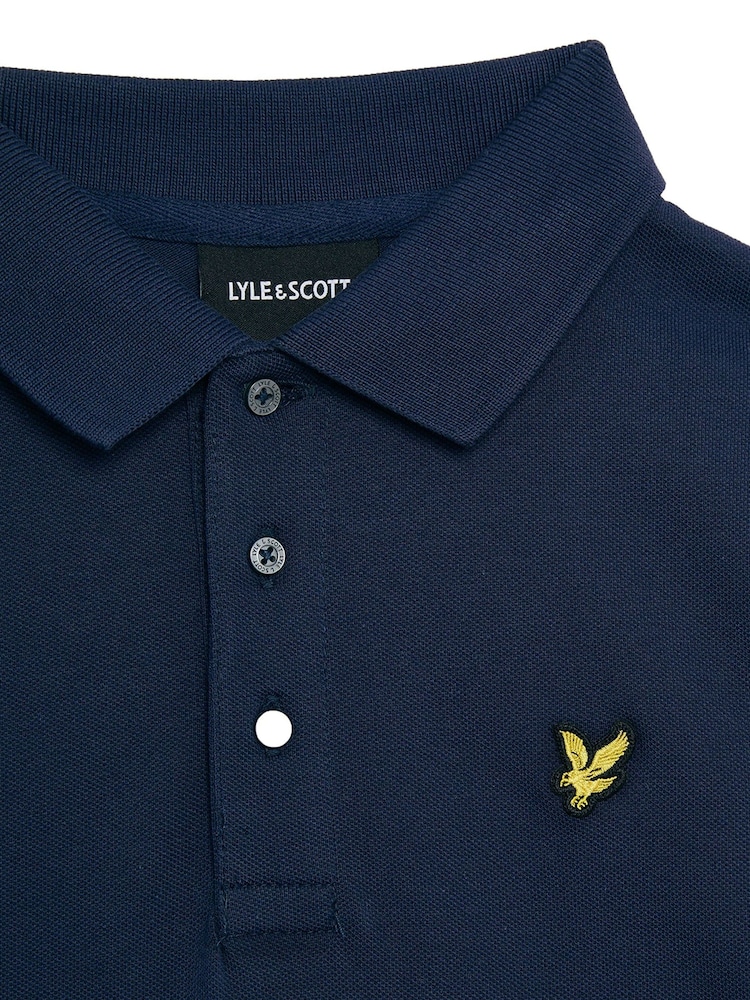 Lyle & Scott Navy Blue Boys Classic Polo Shirt - Image 4 of 4
