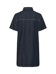 Yours Curve Blue Denim Shirt Dress - Image 6 of 6