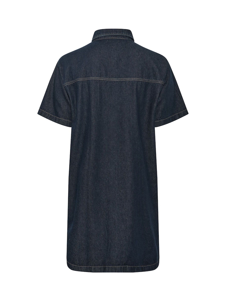 Yours Curve Blue Denim Shirt Dress - Image 6 of 6 Yours Curve Blue Denim Shirt Dress - Image 6 of 6