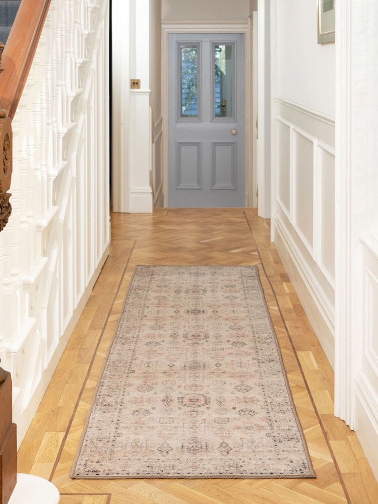 kukoon Cream Washable Elnora Soft Boho Chic Distressed Heirloom Runner - Image 1 of 6 kukoon Cream Washable Elnora Soft Boho Chic Distressed Heirloom Runner - Image 1 of 6
