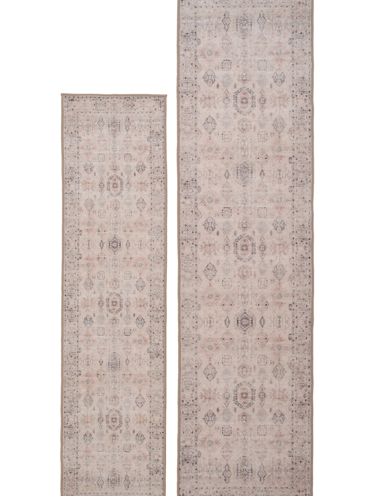 kukoon Cream Washable Elnora Soft Boho Chic Distressed Heirloom Runner - Image 6 of 6 kukoon Cream Washable Elnora Soft Boho Chic Distressed Heirloom Runner - Image 6 of 6
