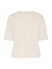 Yours Curve Natural Ribbed Studded Top - Image 6 of 6