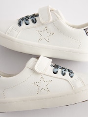 White Wide Fit (G) Elastic Lace Trainers - Image 3 of 5
