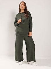 Yours Curve Green Knitted Hoodie - Image 2 of 6
