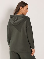 Yours Curve Green Knitted Hoodie - Image 3 of 6