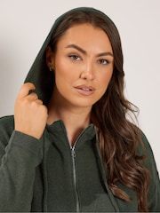 Yours Curve Green Knitted Hoodie - Image 4 of 6