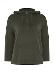 Yours Curve Green Knitted Hoodie - Image 5 of 6