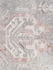 kukoon Beige Washable Fleur Flatwoven Renaissance Distressed Runner - Image 4 of 6