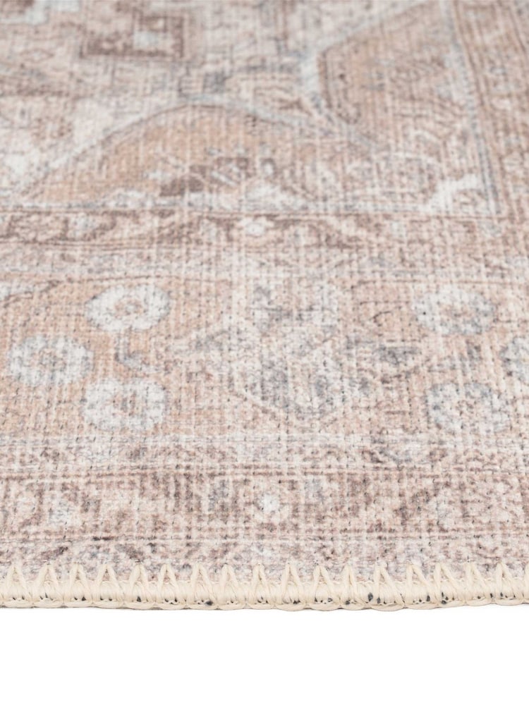 kukoon Beige Washable Zoe Flatwoven Traditional Vintage Style Runner - Image 2 of 6 kukoon Beige Washable Zoe Flatwoven Traditional Vintage Style Runner - Image 2 of 6