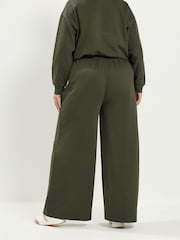 Yours Curve Green Wide Leg Joggers - Image 2 of 4
