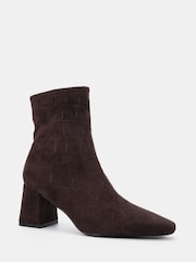 Ruda - Novo Wide Fit Kat Mid Block Chisel Toe Ankle Boots - 3 paveikslėlis iš 6