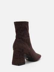 Ruda - Novo Wide Fit Kat Mid Block Chisel Toe Ankle Boots - 4 paveikslėlis iš 6