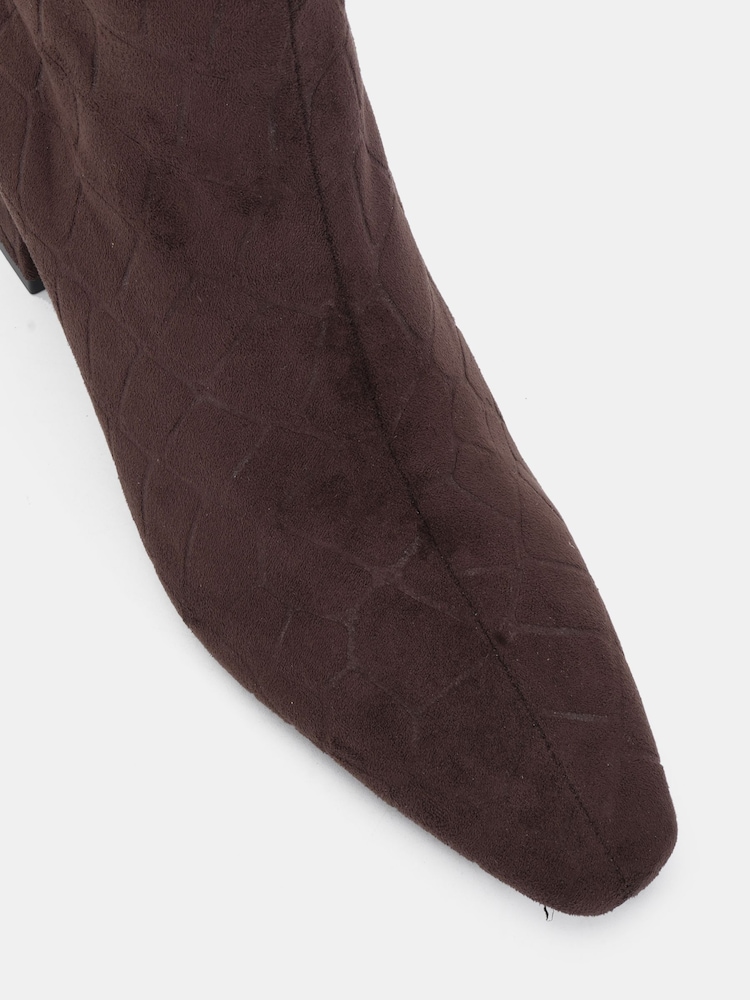 Ruda - Novo Wide Fit Kat Mid Block Chisel Toe Ankle Boots - 6 paveikslėlis iš 6
