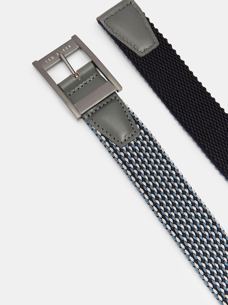 Ted Baker Blue Columm Reversible Elastic Belt - Image 2 of 4
